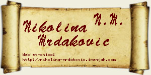 Nikolina Mrdaković vizit kartica